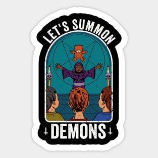 Lets Summon Demons Funny Childrens Book Parody Sticker